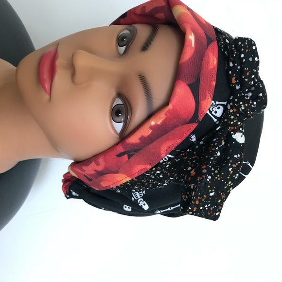 Scrub CAP/HAT *Reversible *Long Ties *Halloween - Picture 12 of 16